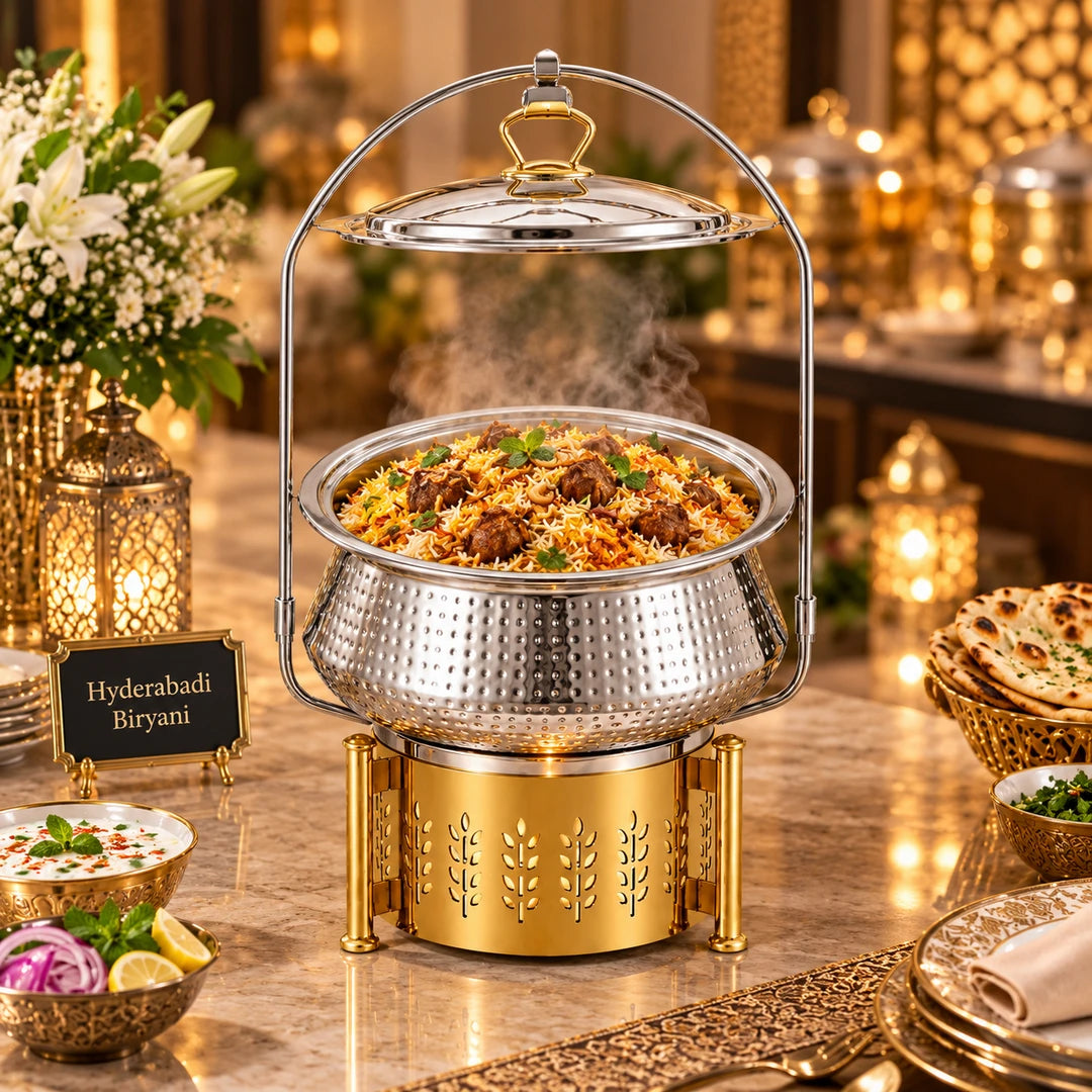 Victoria Handi-Style Hammered Round Chafing Dish | 20-32 cm