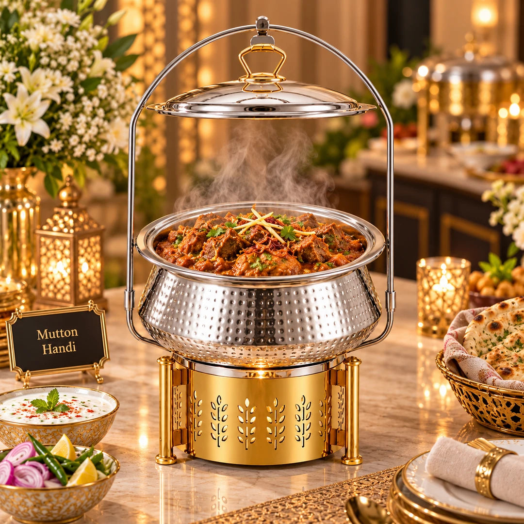 Victoria Handi-Style Hammered Round Chafing Dish | 20-32 cm