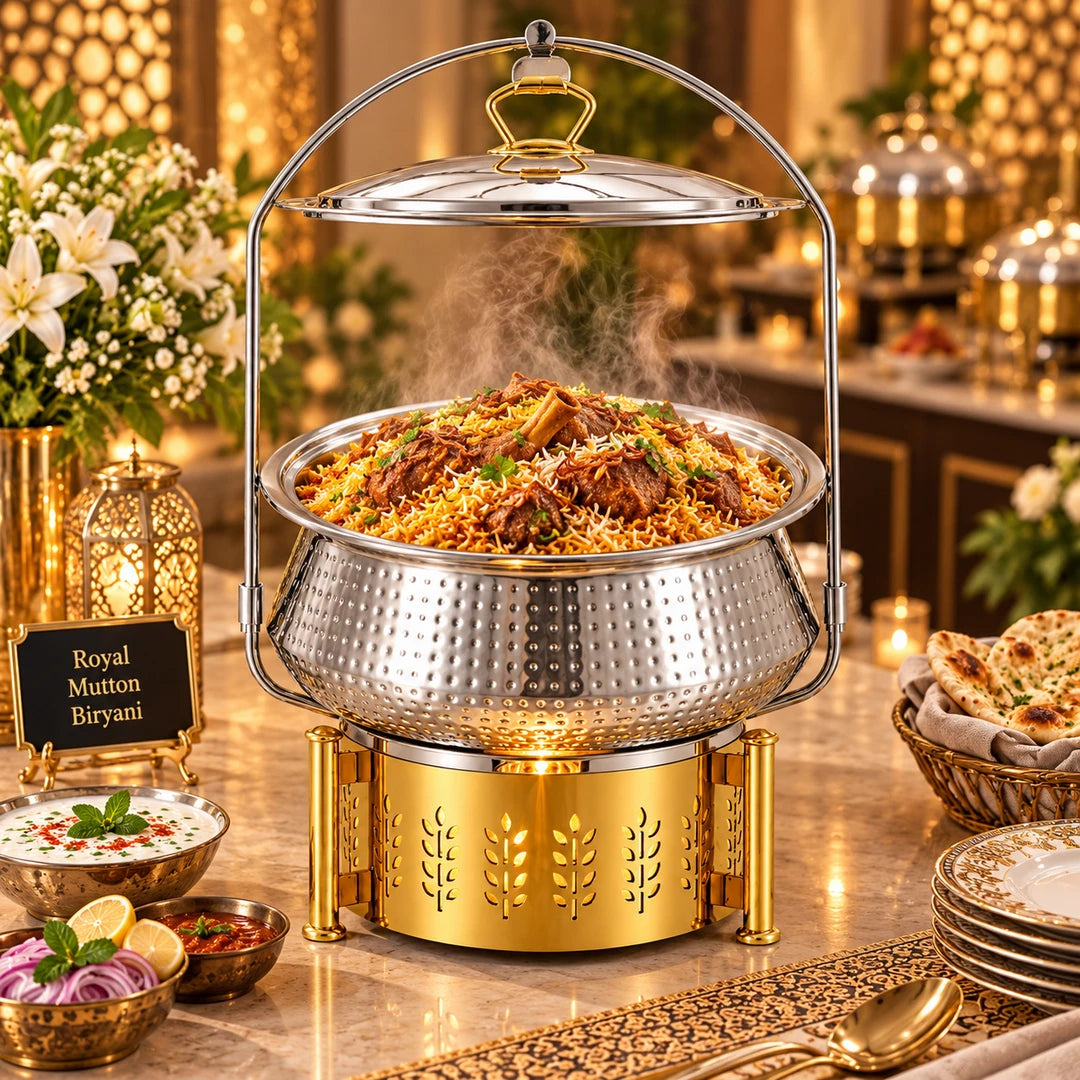 Victoria Handi-Style Hammered Round Chafing Dish | 20-32 cm