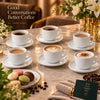 Danny Home 12-Piece Ceramic Cup & Saucer Set | White