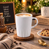 Danny Home Fluted Base Ceramic Mug | White | 300 ML
