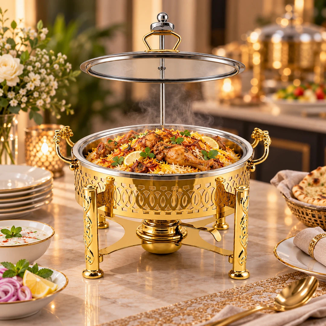Victoria Stainless Steel Round Chafing Dish | 20-32 Cm