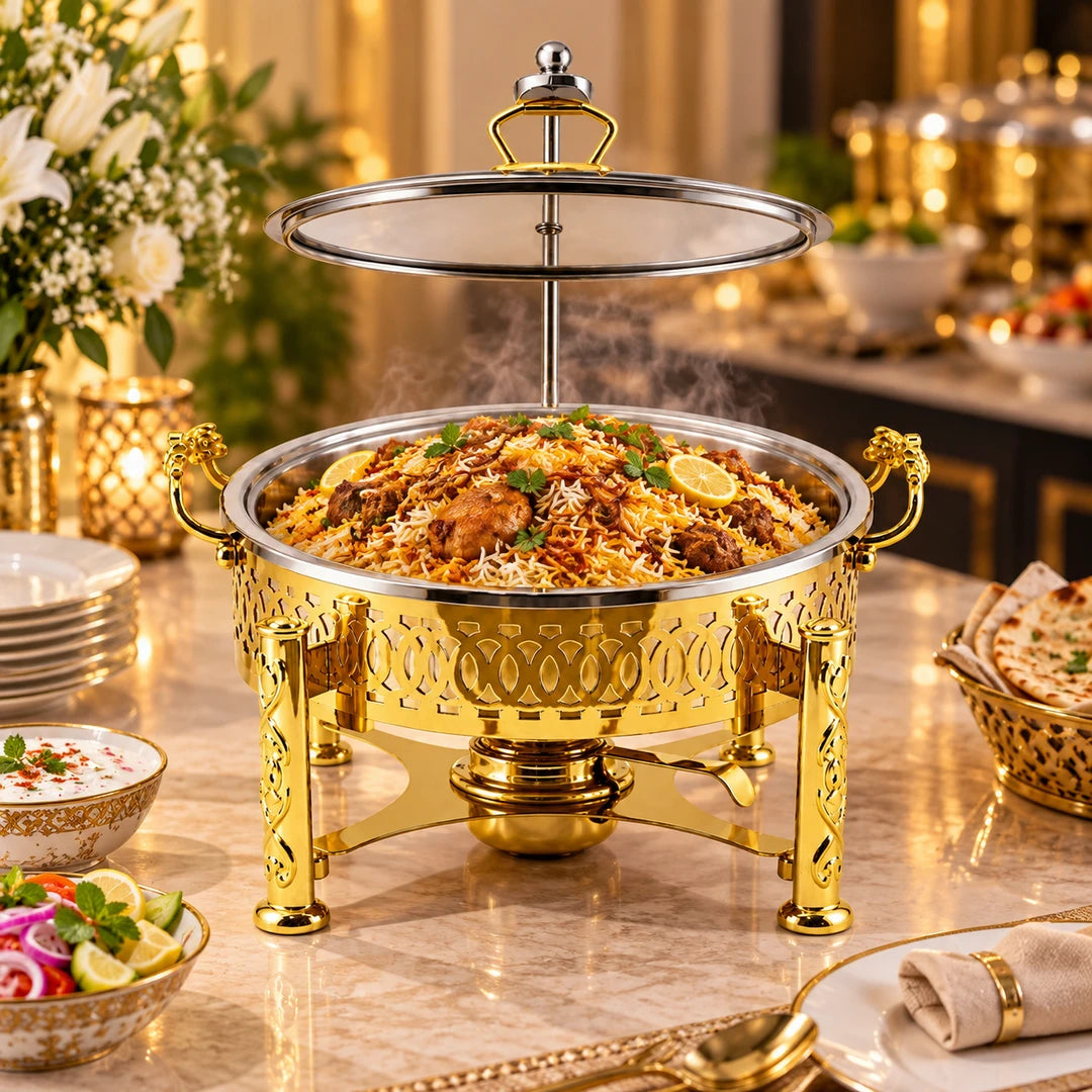 Victoria Stainless Steel Round Chafing Dish | 20-32 Cm