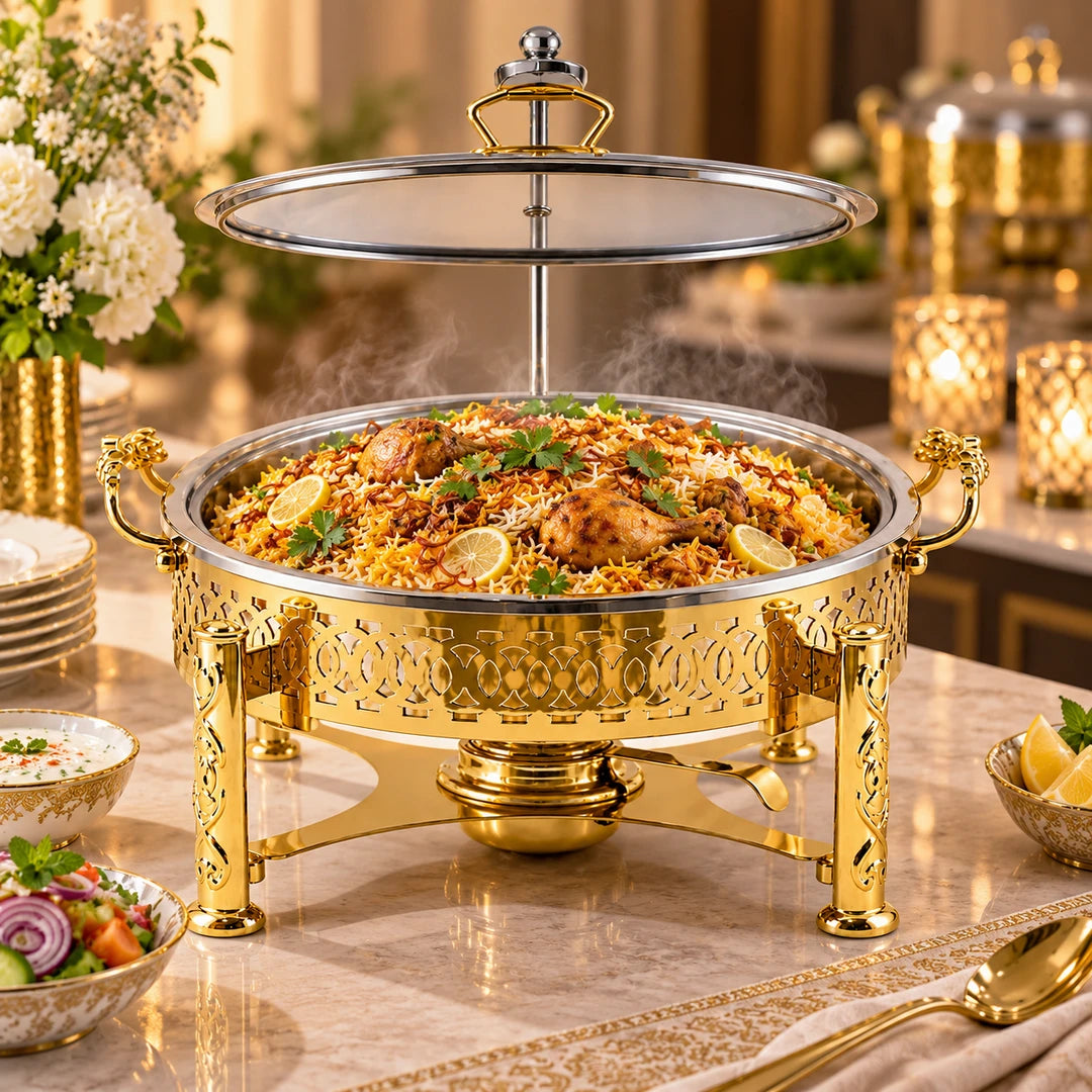 Victoria Stainless Steel Round Chafing Dish | 20-32 Cm