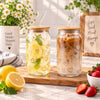 Danny Home 2-Piece Glass Mason Jar Set | Clear Heart Design | 500 ML