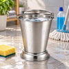 Stainless Steel Balti Bucket with Lid | 4 Sizes (10–12 Inch)