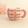 Pink Checked Ceramic Mug