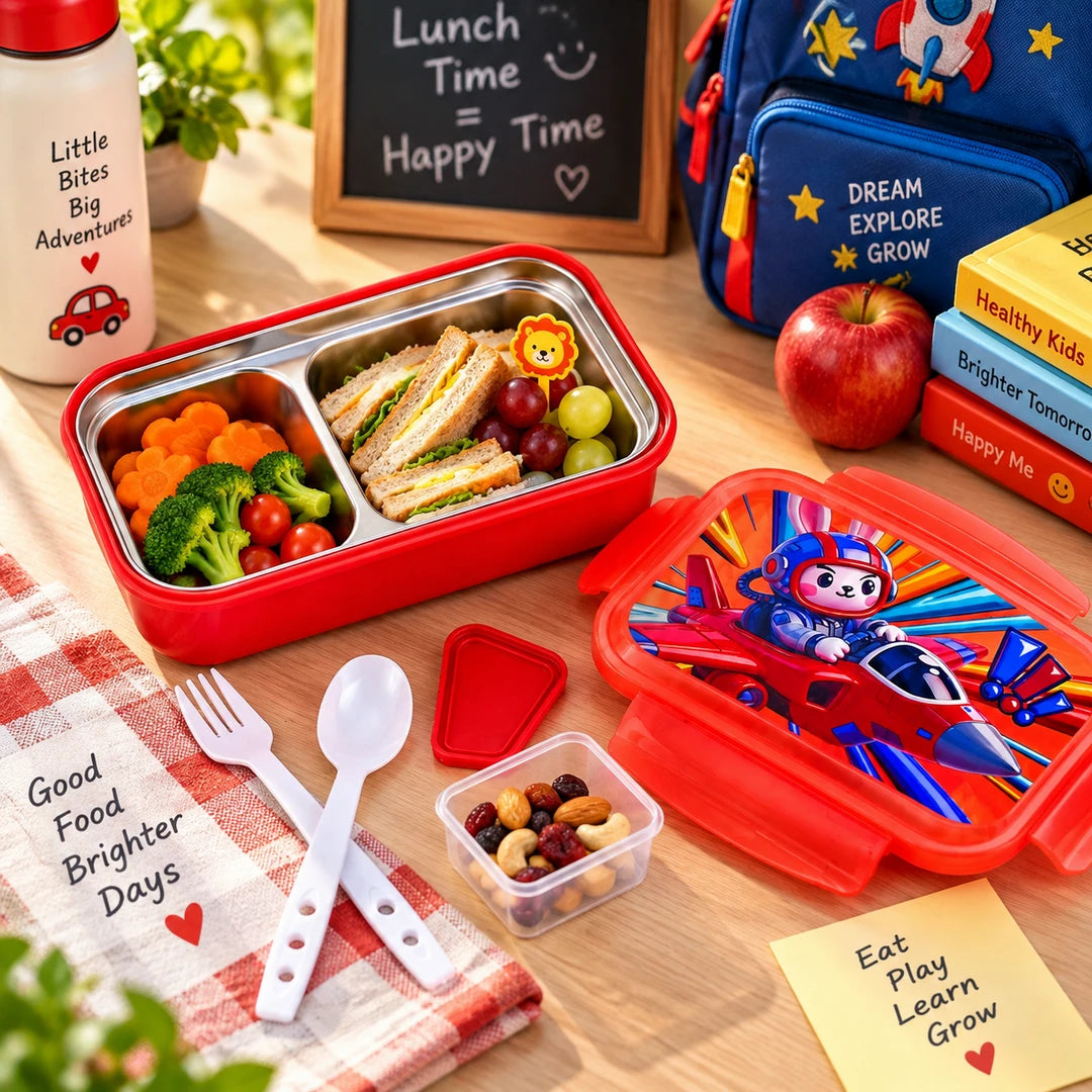 Tedemei Stainless Steel Lunch Box | Red Jet Pilot