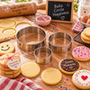 Vocen Stainless Steel Round Cookie Cutter Set | For Cookies, Pastry & Fondant