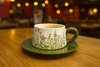 Single Ceramic Green Cup & Saucer With Gift Box