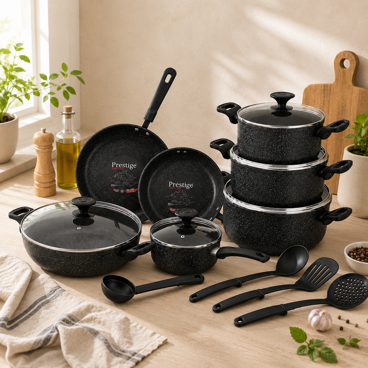 Prestige Lion 16-Piece Non Stick Induction Cooking Set