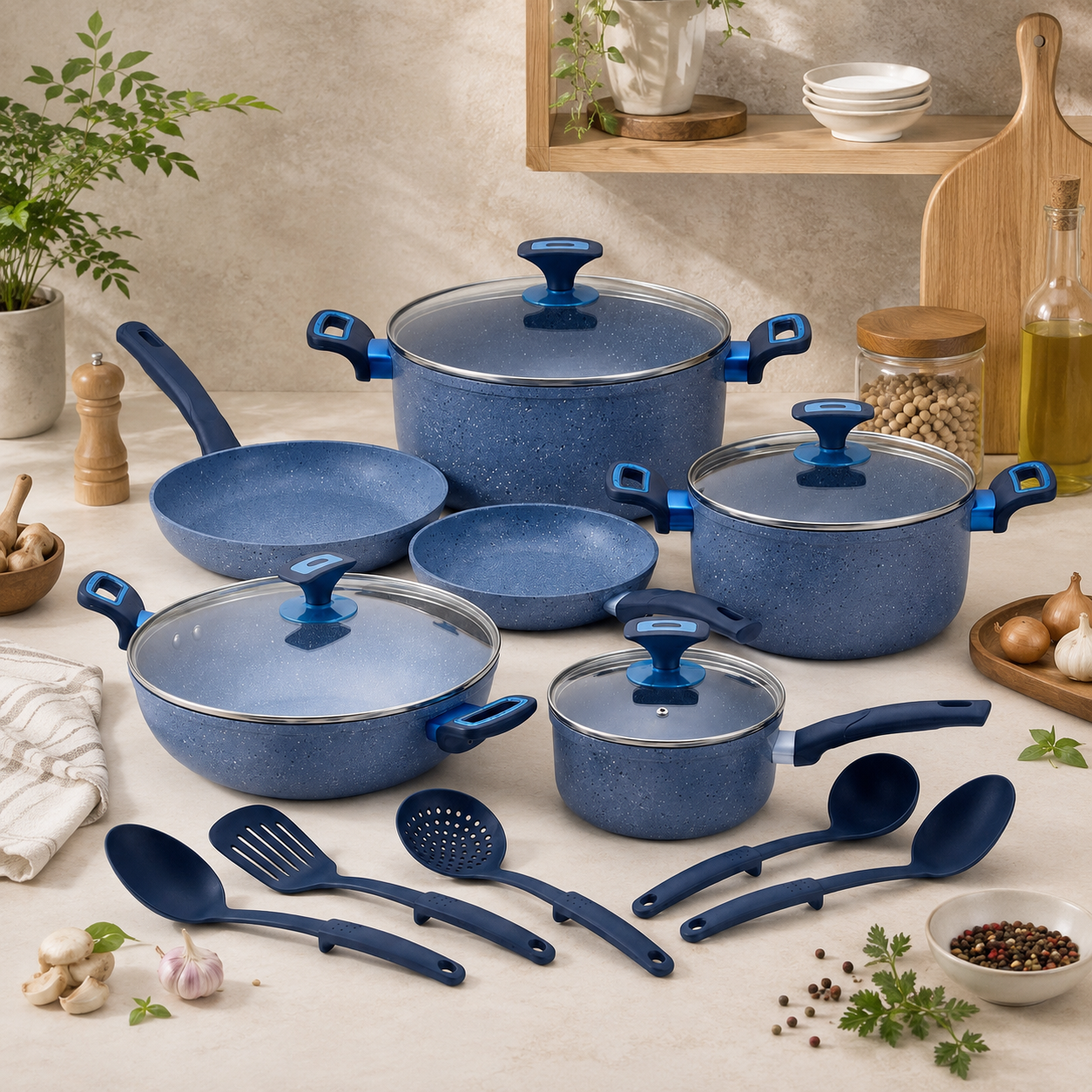 Prestige Lion 16-Piece Non Stick Induction Cooking Set