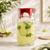 Pasabahce 1.5-Liter Glass Jugs with Red Lid