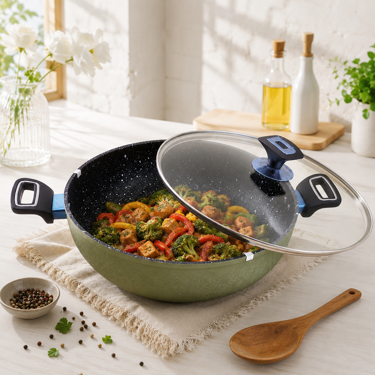 Prestige Lion 32 cm Non Stick Induction Karei