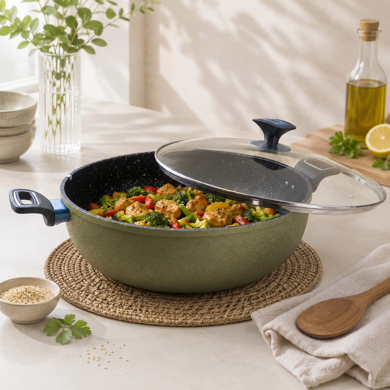Prestige Lion 34 cm Non Stick Induction Karei