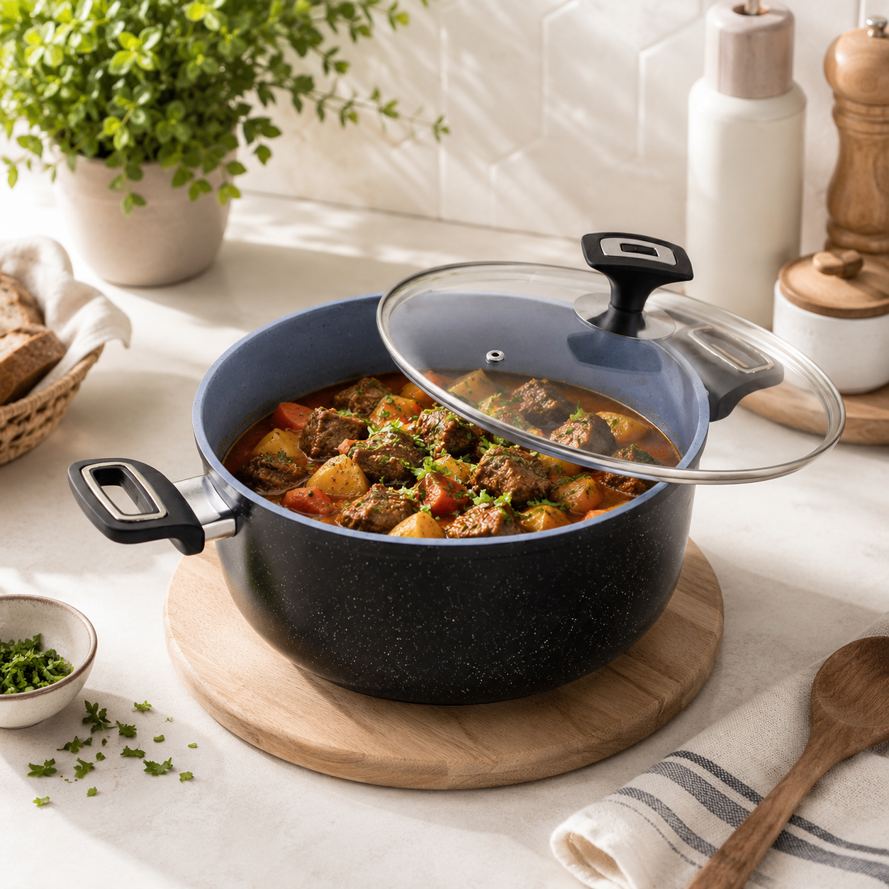 Prestige 26 cm Non Stick Induction Cooking Pot