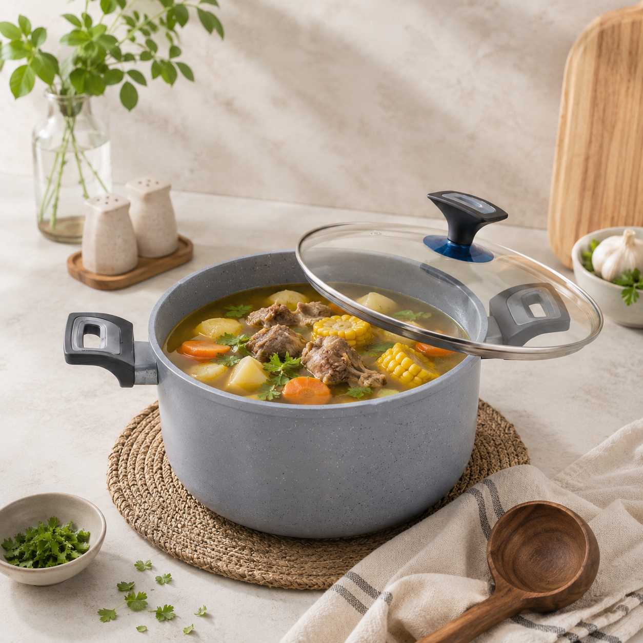 Prestige 26 cm Non Stick Induction Cooking Pot
