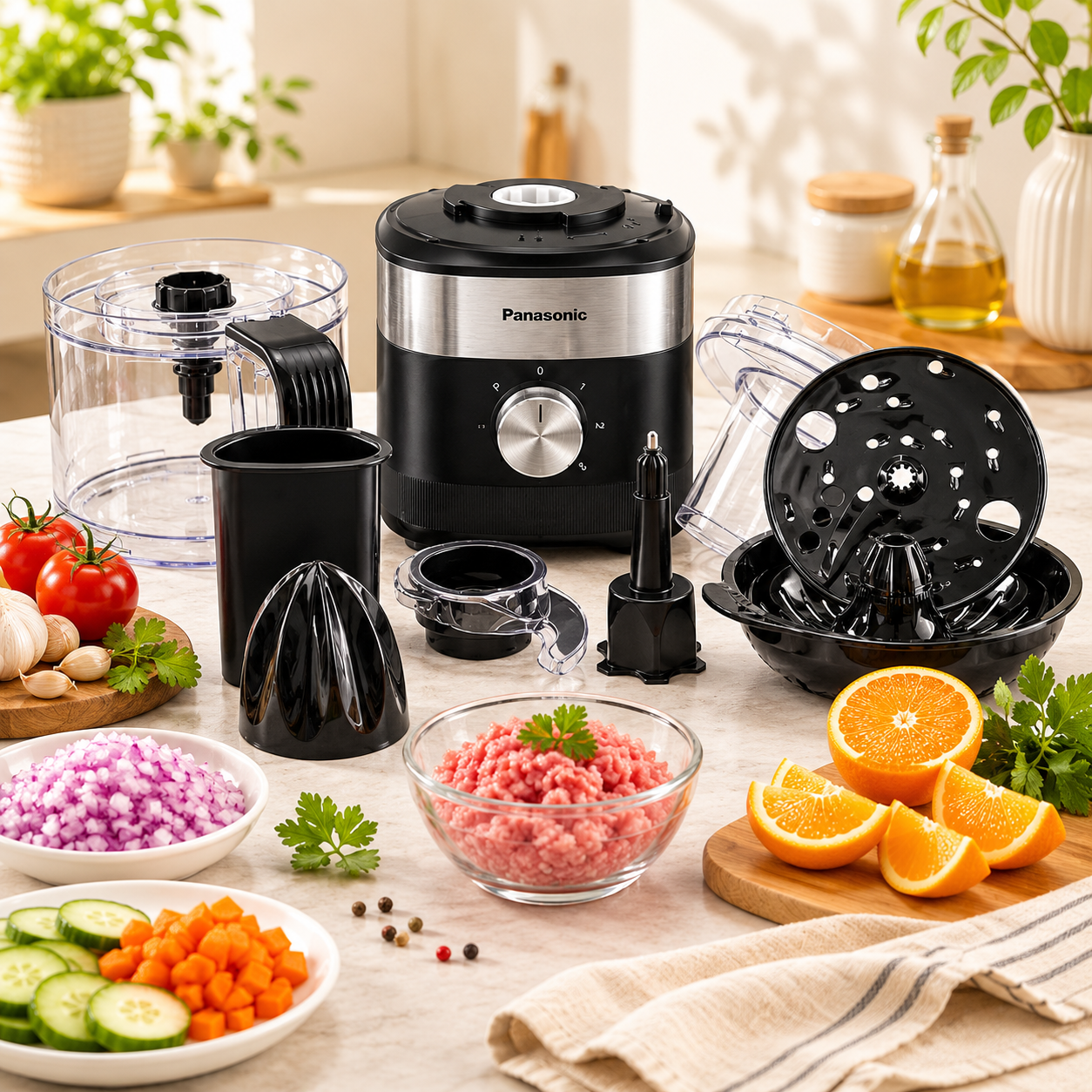 Panasonic 2-Liter 1000W 4-in-1 Chopper With Citrus