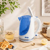 DSP 1.7-Liter Blue & White Electric Kettle