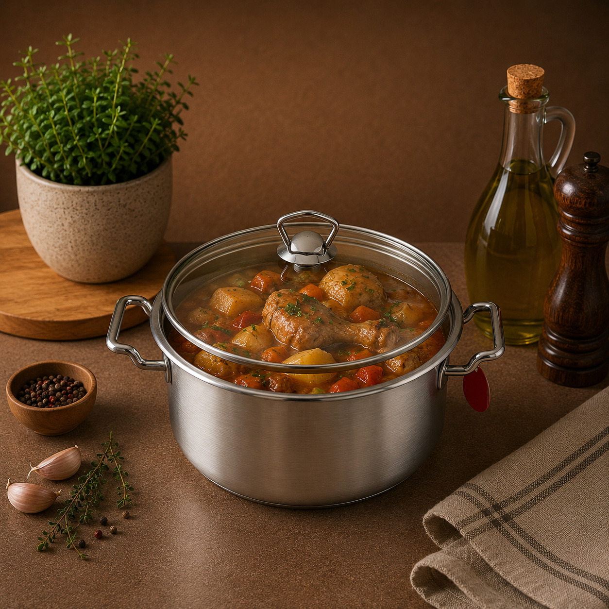 Alpha Stainless Steel Cooking Pot