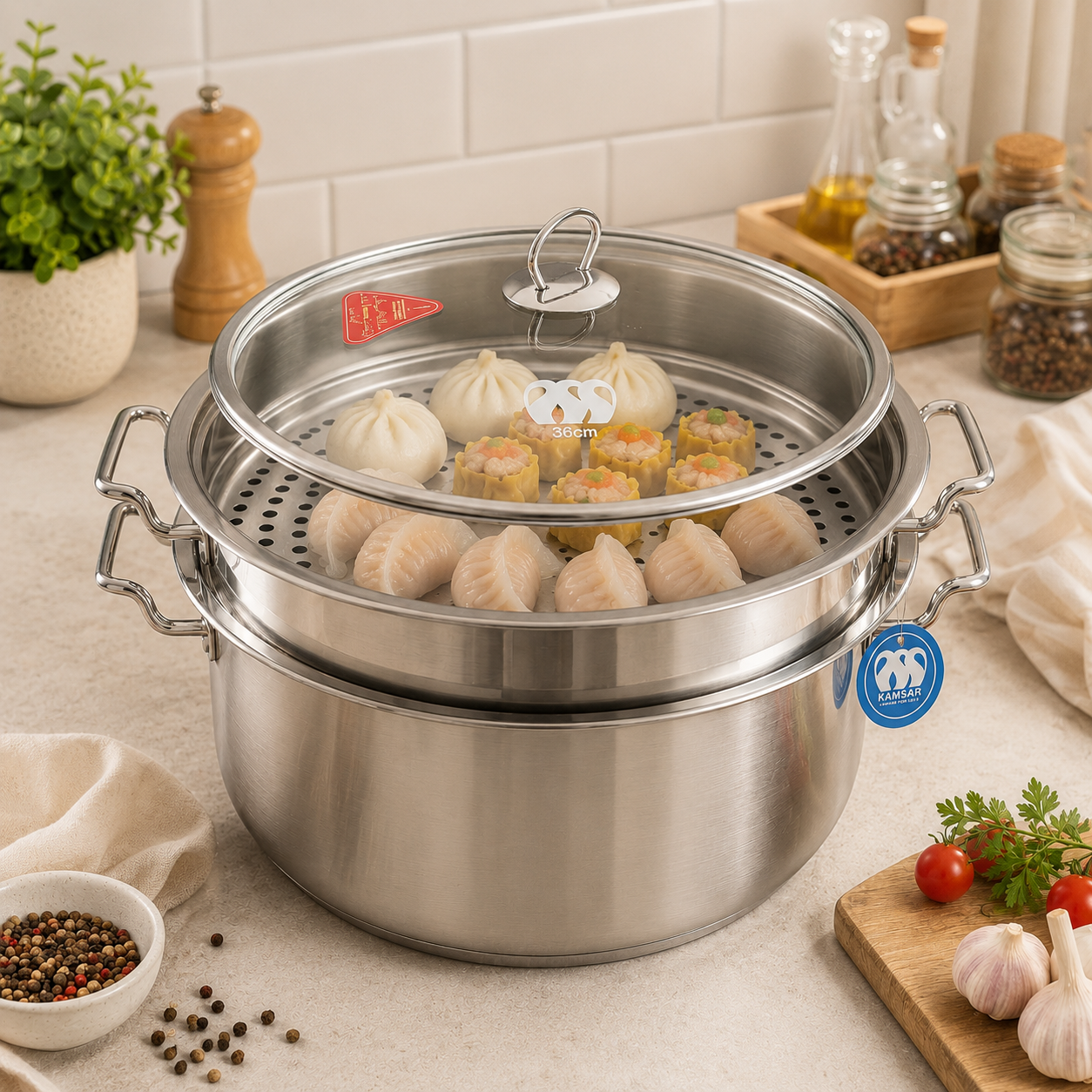 Alpha Stainless Steel Steamers