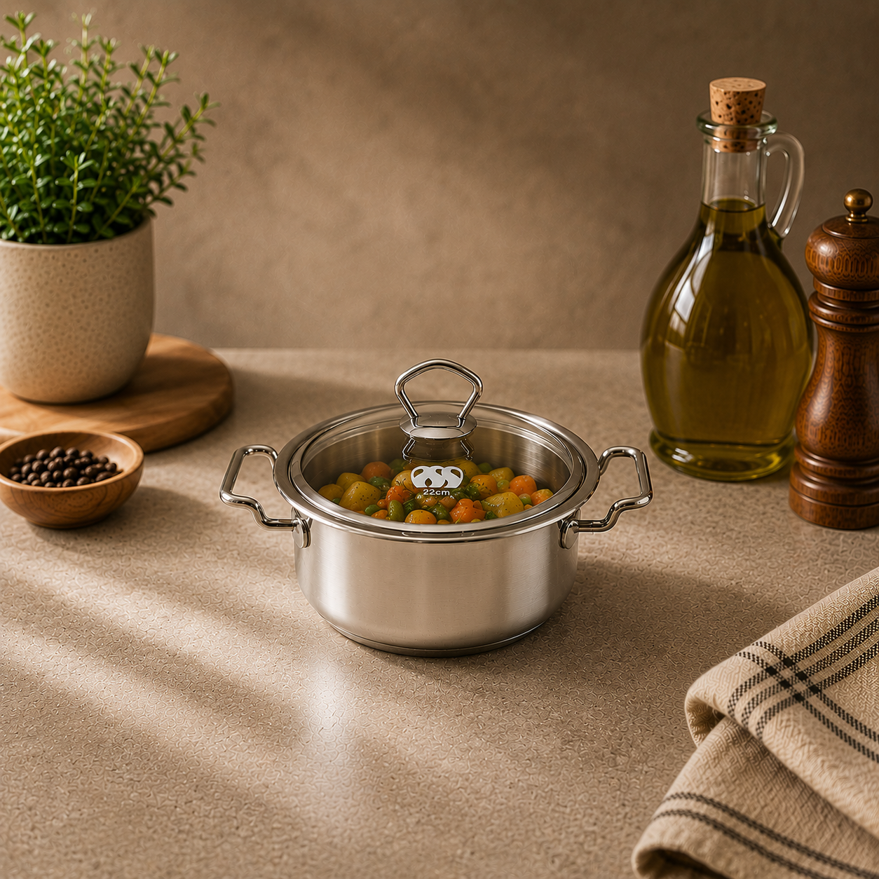 Alpha Stainless Steel Cooking Pot
