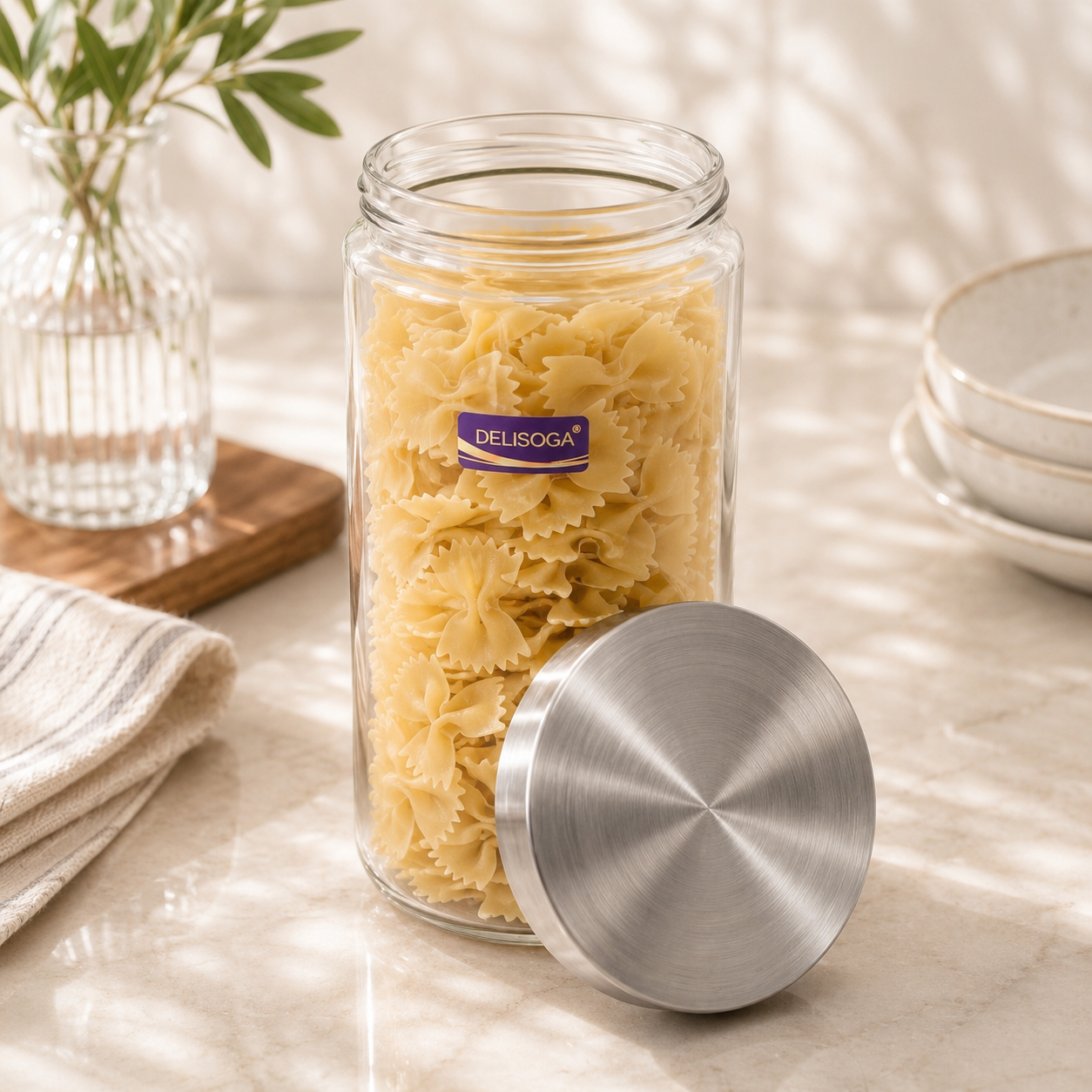 Delisoga 1.64 Liter Glass Storage Jar