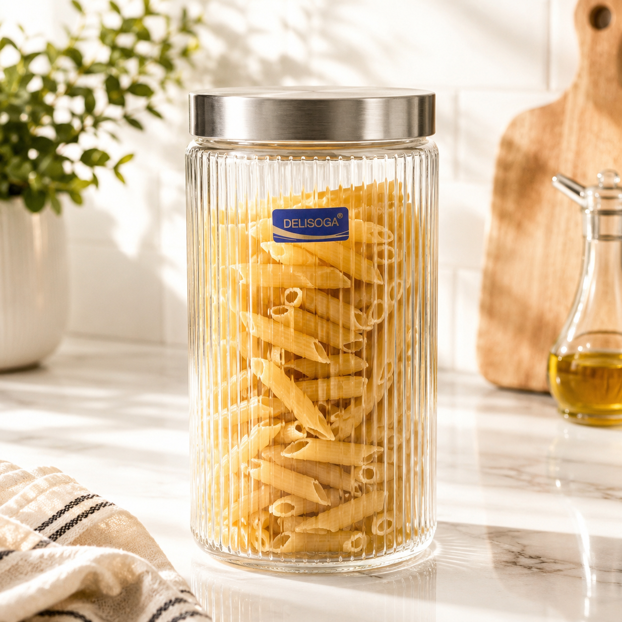 Delisoga 1.64 Liter Glass Storage Jar