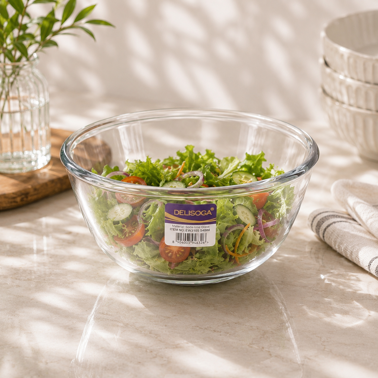 Delisoga Round Glass Mixing Bowl