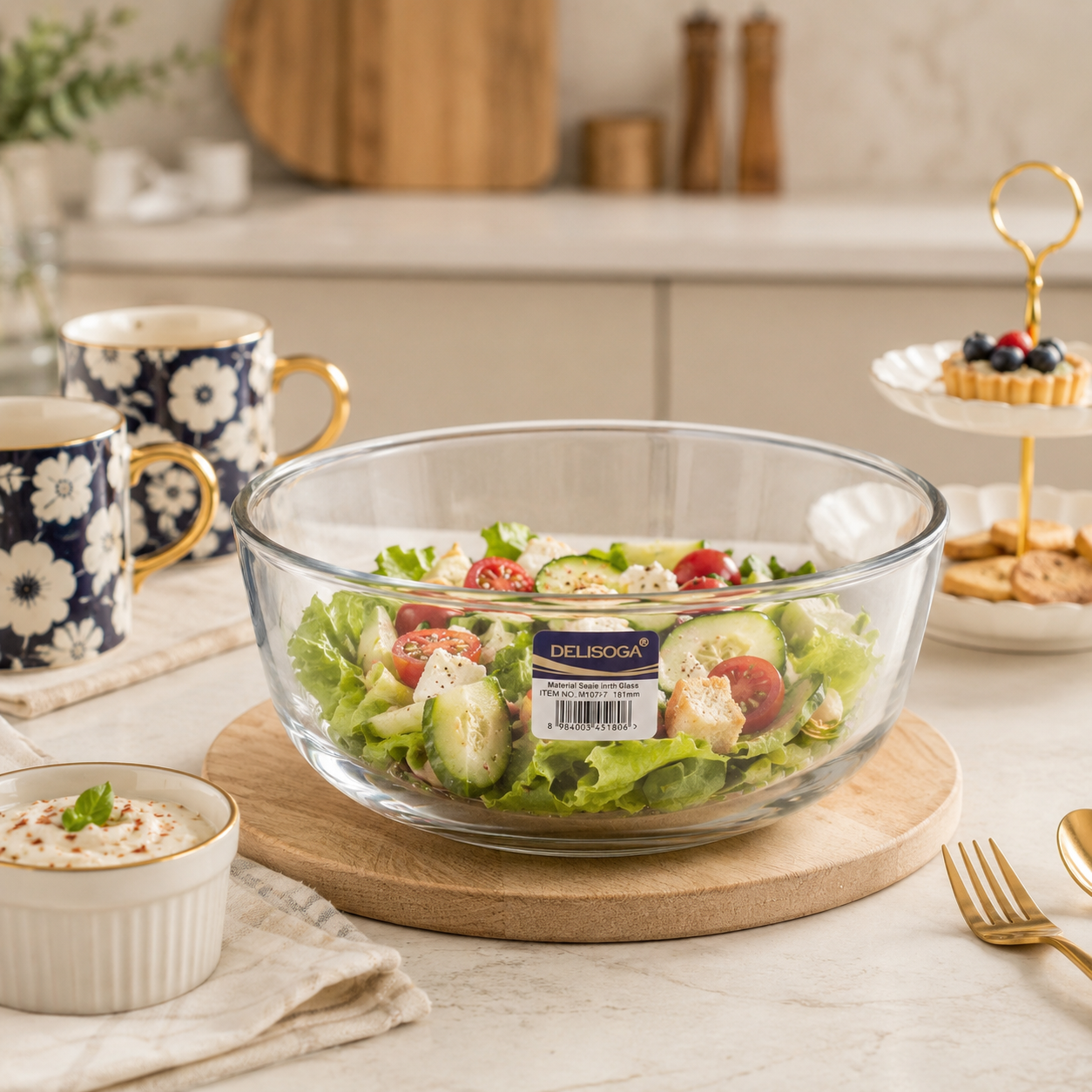 Delisoga Round Glass Bowls