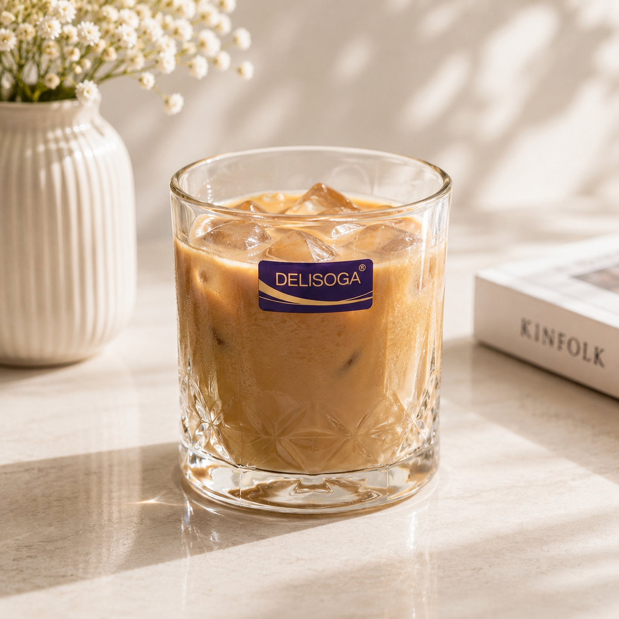 Delisoga 350 ml 6-Piece Crystal Star Base DOF Glass