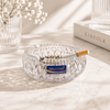 Delisoga Diamond Pattern Round Glass Ashtray