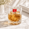 Blinkmax 350 ml 6-Piece Diamond Pattern Vintage Cut DOF Glass Set