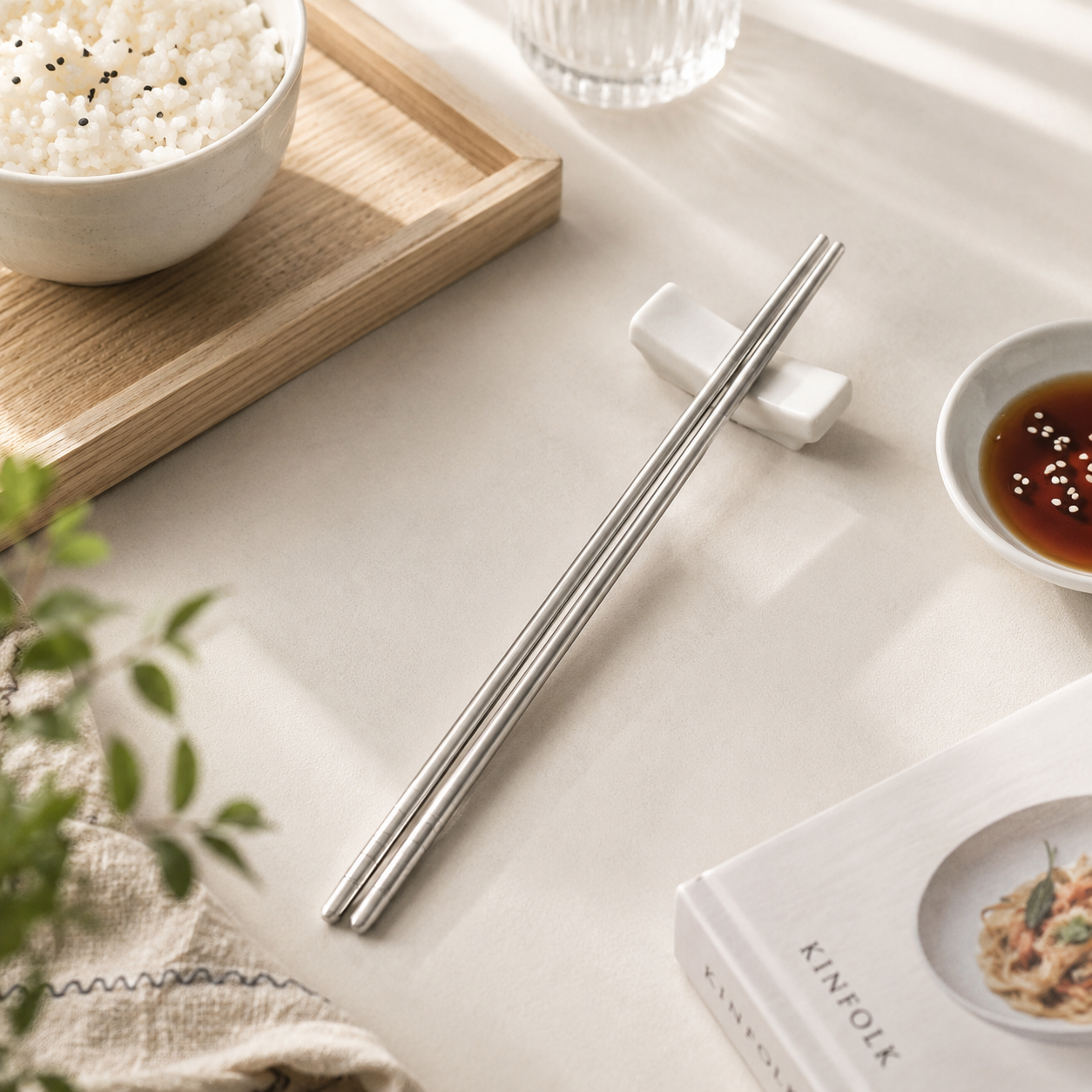 Crest 10-Piece Stainless Steel Chopsticks Set