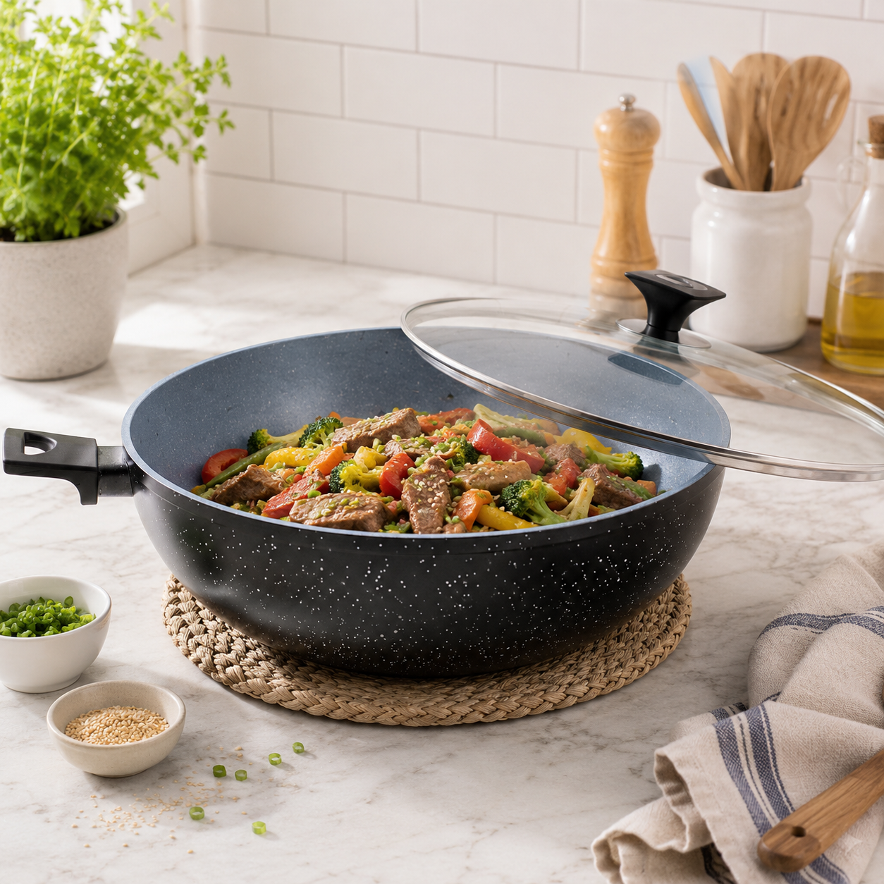 Prestige Lion 32 cm Non Stick Induction Karei