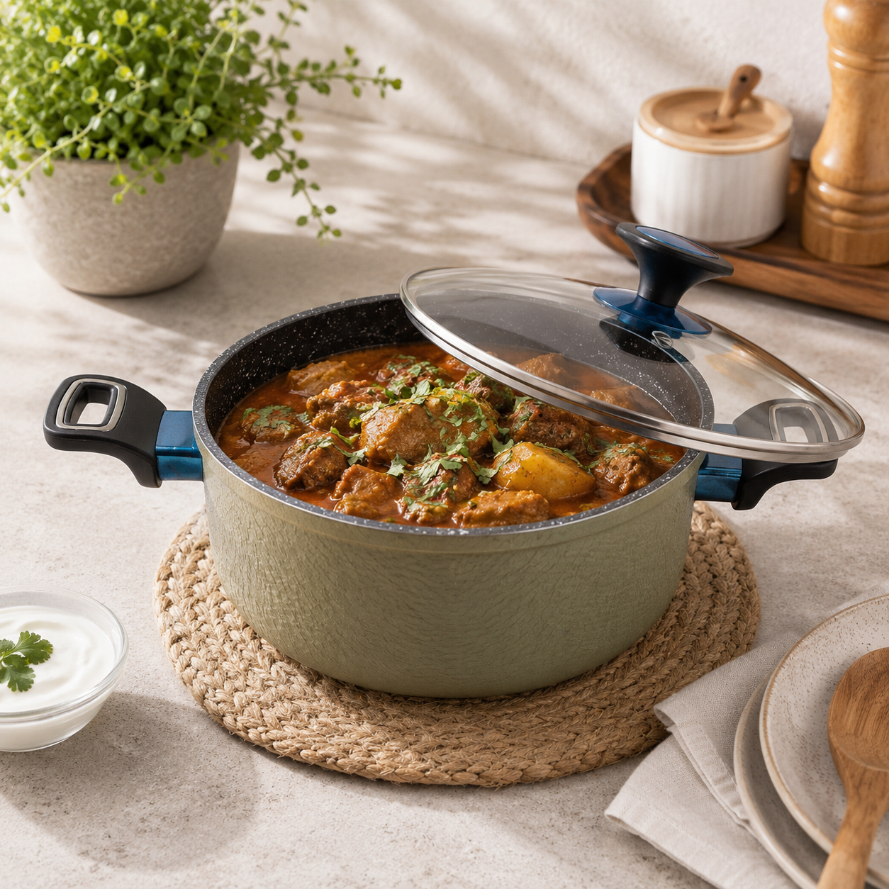 Prestige Lion 24 cm Non Stick Induction Cooking Pot