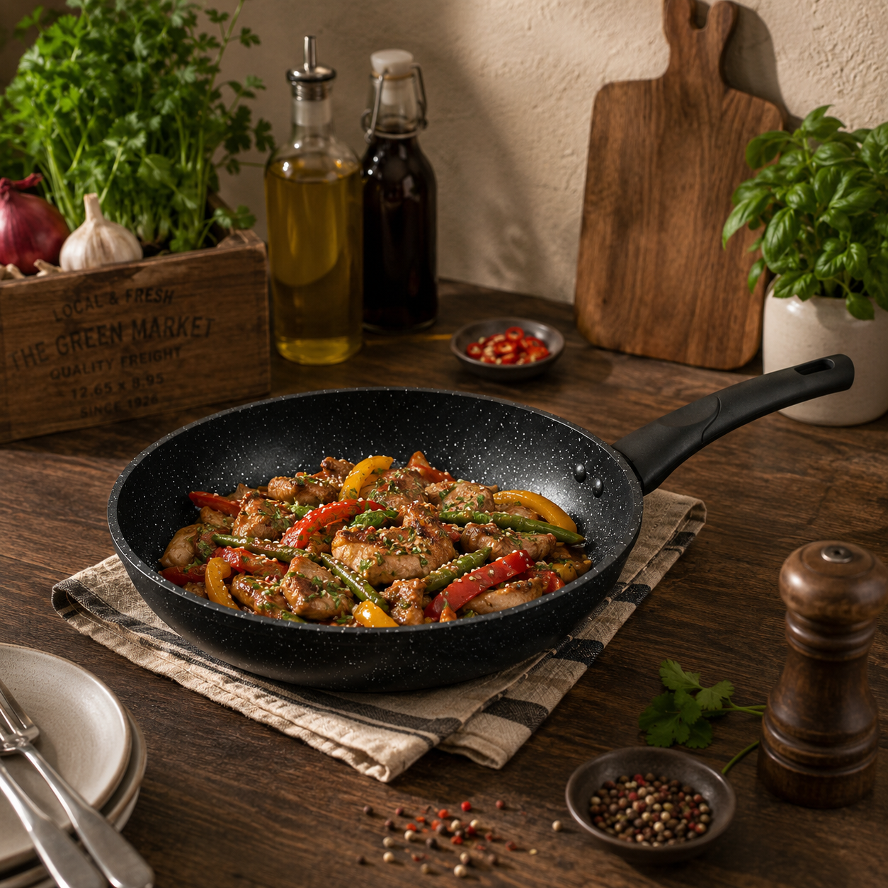 Prestige Lion 24 cm Non Stick Induction Fry Pan