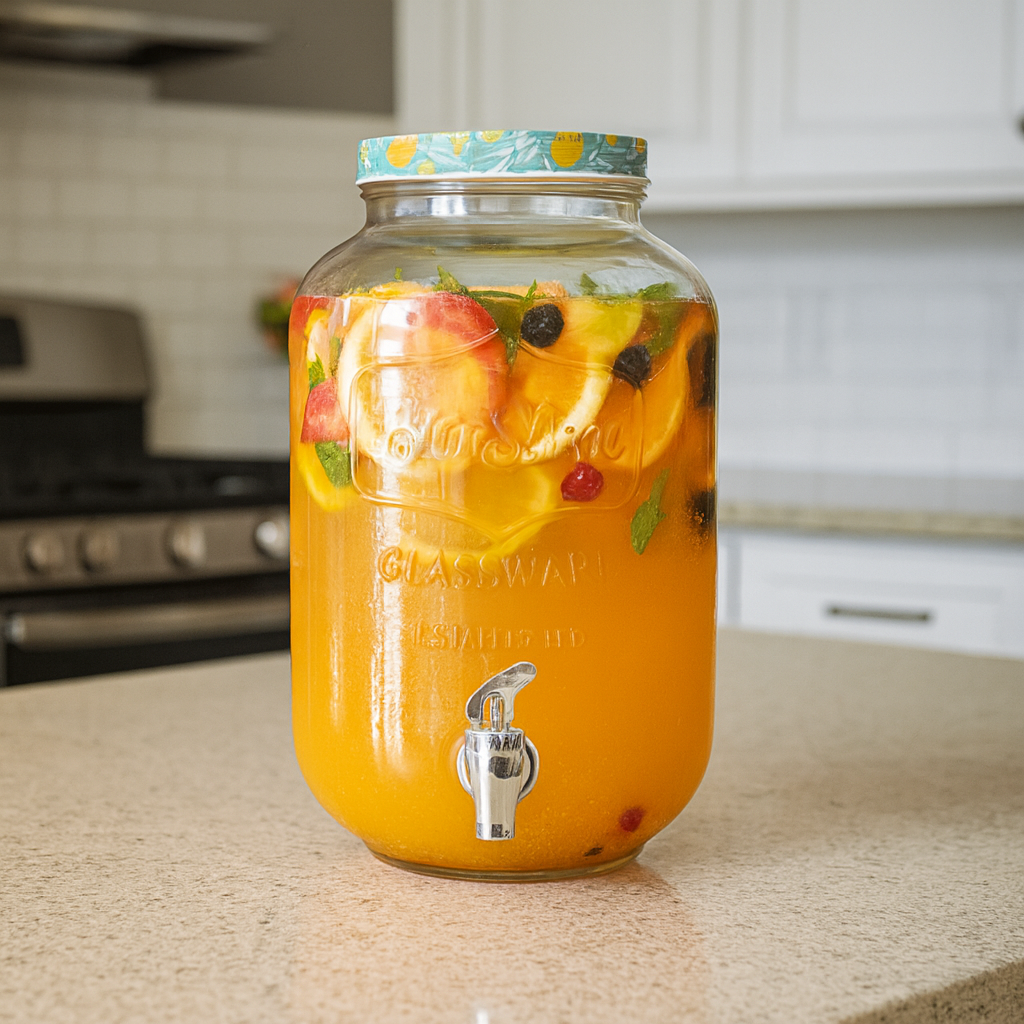 Danny Home 5 Liter Glass Beverage Dispenser