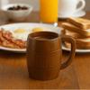 Barrel-Shaped Wooden Mug