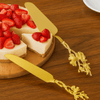 Fancy Cake Lifter & Knife Butterfly Design Golden