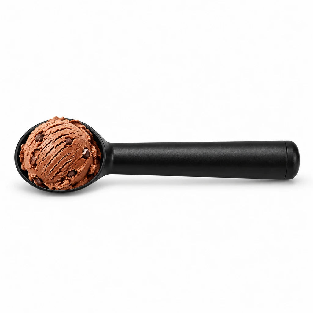 Shengya 7-Inch Black Zinc Ice Cream Scoop With Metal Handle