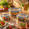 BEST 3-Piece Rectangular Plastic Food Container Set With Lids