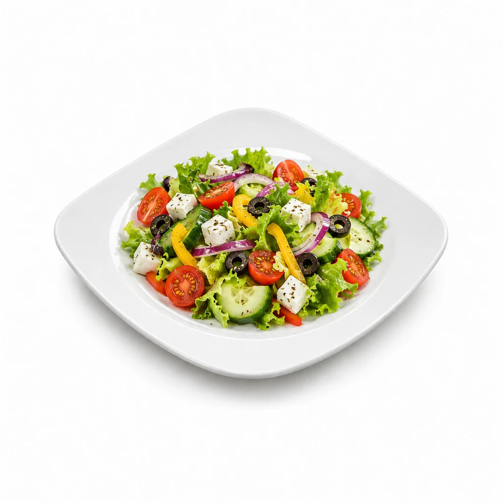 Blaze Sigma White Melamine Rounded-Square Flat Plate - 8 & 10 Inch