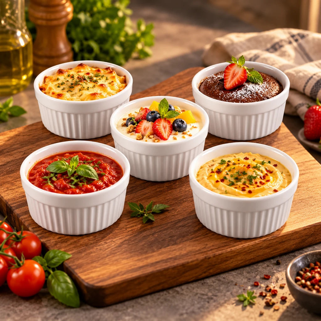 Danny Home 3-Inch Porcelain Ramekin Set, 5-Piece