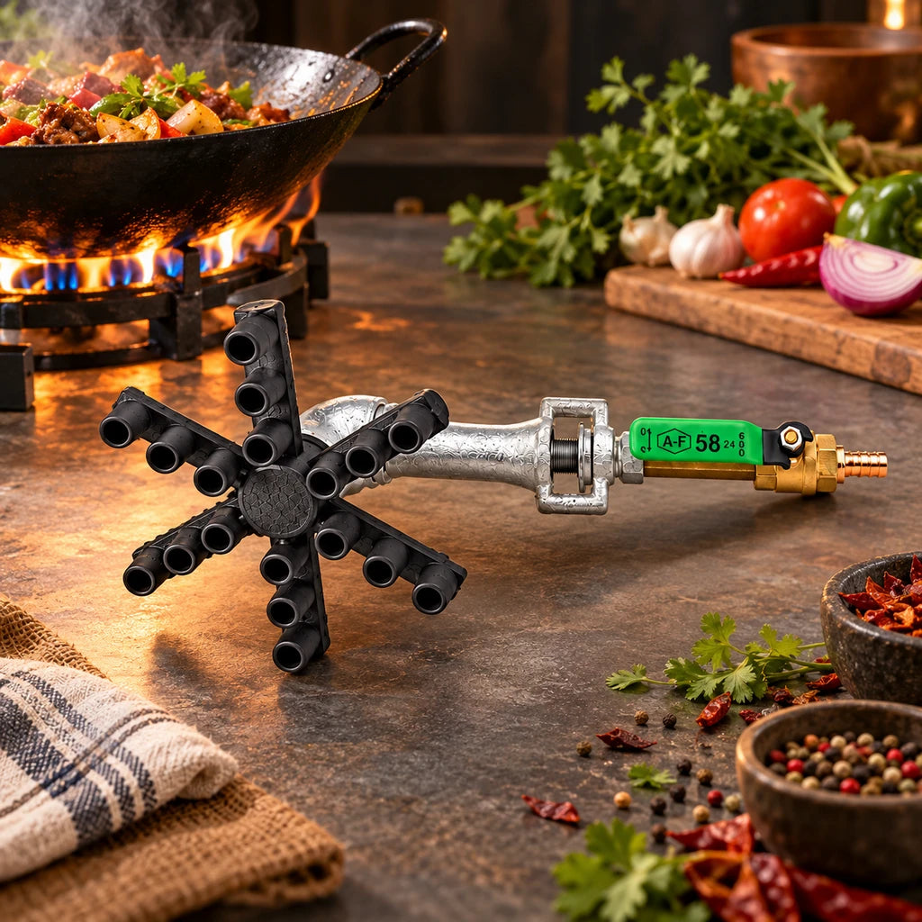 Iron Multi-Jet Natural Gas Burner - 18, 24 & 32 Holes