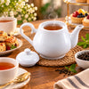 Forte B.K Oasis White Ceramic Teapot with Lid, 500 ml