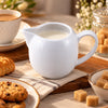 Cammy White Ceramic Milk & Cream Jug, 350 ml