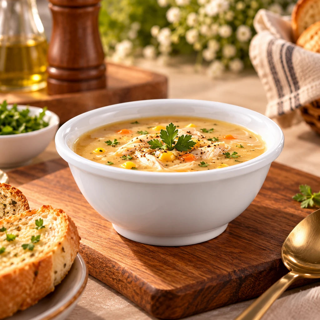 P.C Flared-Rim White Ceramic Soup Bowl, 5 Inch
