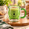 D.W.M Bear-Shaped Double-Wall Glass Mug, 250 ml
