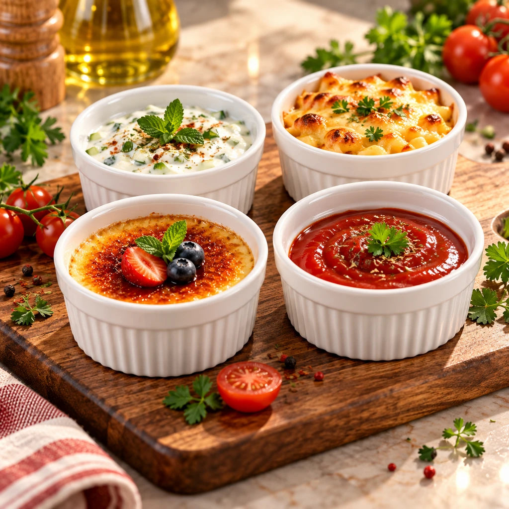 Danny Home 3.5-Inch Porcelain Ramekin Set, 4-Piece